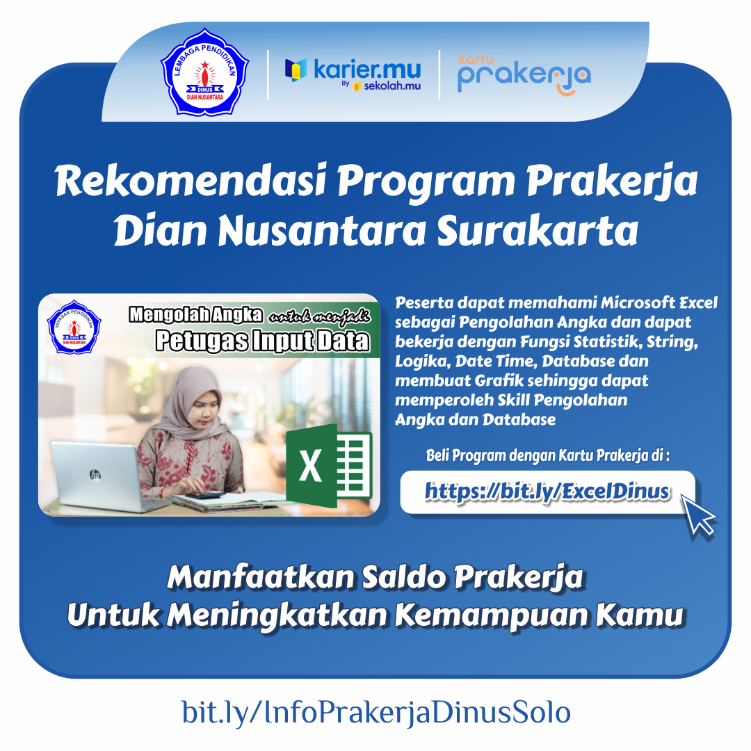 Rekomendasi Program Prakerja Dian Nusantara Surakarta